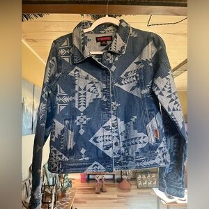 Women’s Rock and Roll Denim Aztec Jean Jacket